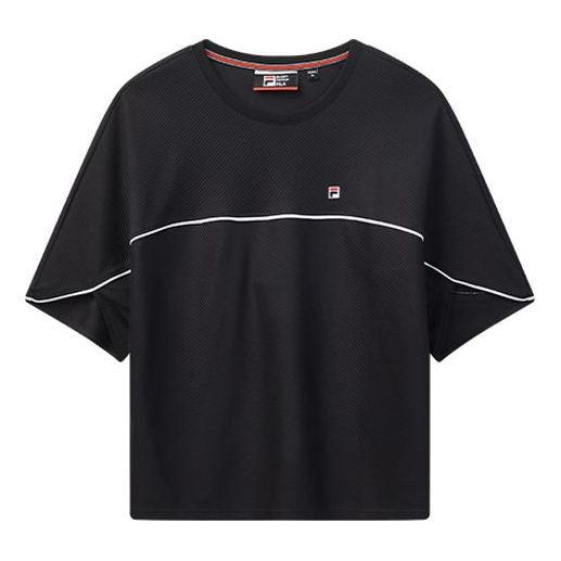 (WMNS) FILA Contrasting Colors Short Sleeve Navy Blue F11W021102F-NV