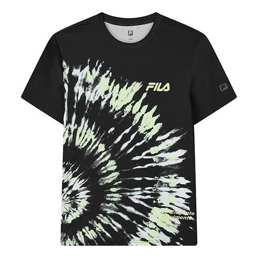 FILA Round Neck Printing Casual Sports Short Sleeve Black A11M122104F-ZA