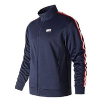 New Balance Men's New Balance Knit Athleisure Casual Sports Jacket Navy Blue AMJ91556-PGM