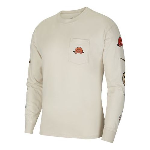 Nike SB Cartoon Logo Printing Pocket Skateboard Long Sleeves Light Brown CZ6176-104