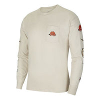 Nike SB Cartoon Logo Printing Pocket Skateboard Long Sleeves Light Brown CZ6176-104