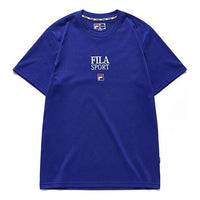 FILA FUSION Sport Logo Short Sleeve Couple Style Blue T11M933133F-BU