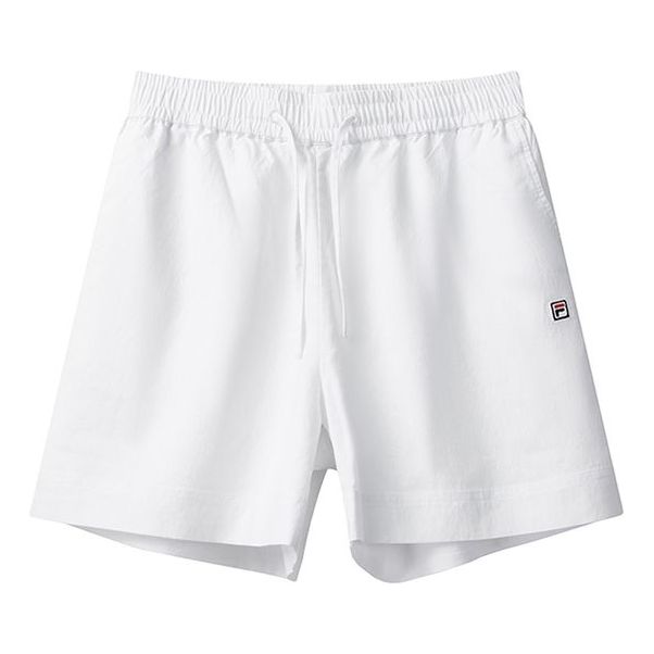 (WMNS) FILA Woven Casual Pants Breathable Sports Shorts White F51W038814F