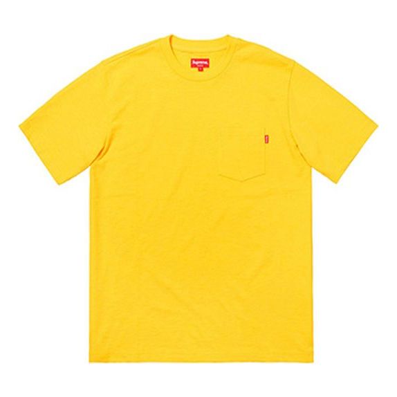 Supreme FW18 S/S Pocket Tee Yellow Short Sleeve Unisex SUP-FW18-079