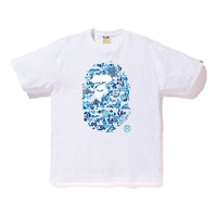 BAPE XXV Cities Camo Ape Head White/Blue 25 Tee BAPE-SS18-060