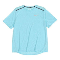 Men's Nike Solid Color Quick Dry Breathable Sports Training Short Sleeve Blue T-Shirt 892814-482
