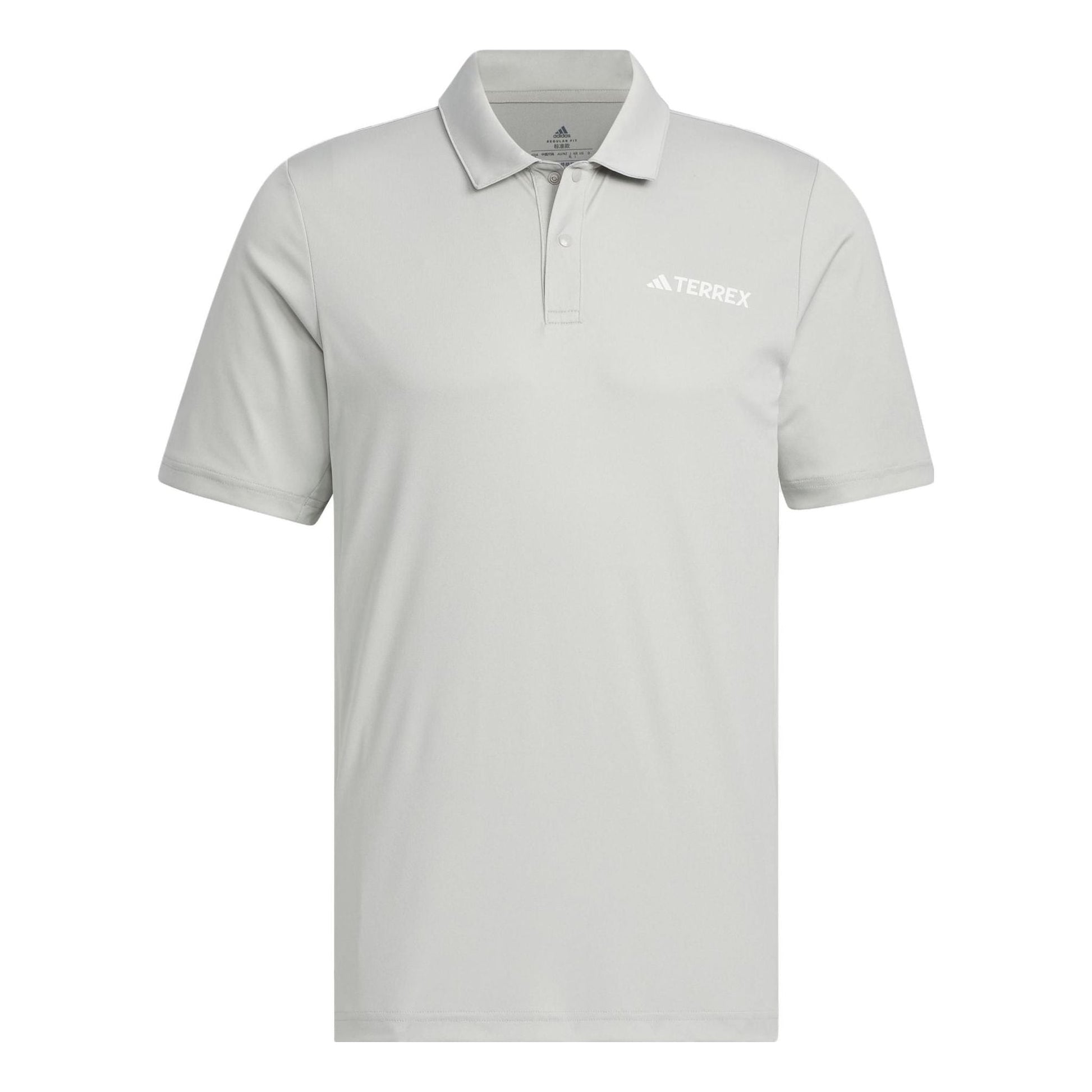 adidas Terrex Logo Polo Shirts Asia Sizing 'Grey' IC4415