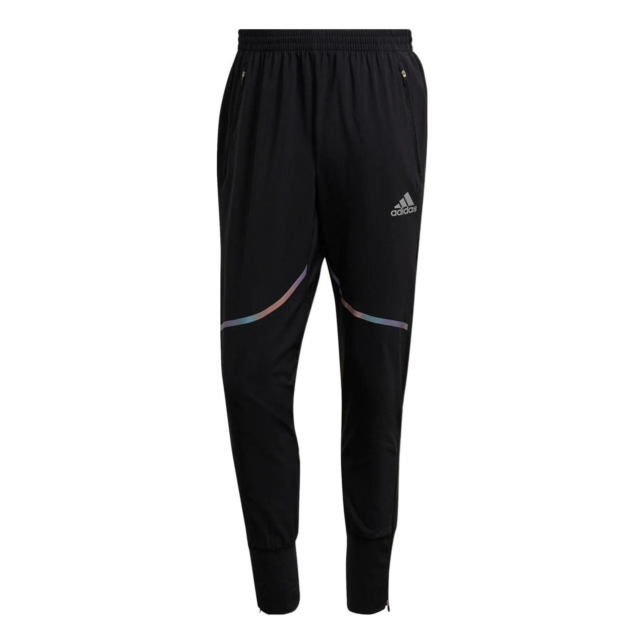 Men's adidas Solid Color Logo Printing Sports Pants/Trousers/Joggers Black HF8766