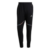 Men's adidas Solid Color Logo Printing Sports Pants/Trousers/Joggers Black HF8766