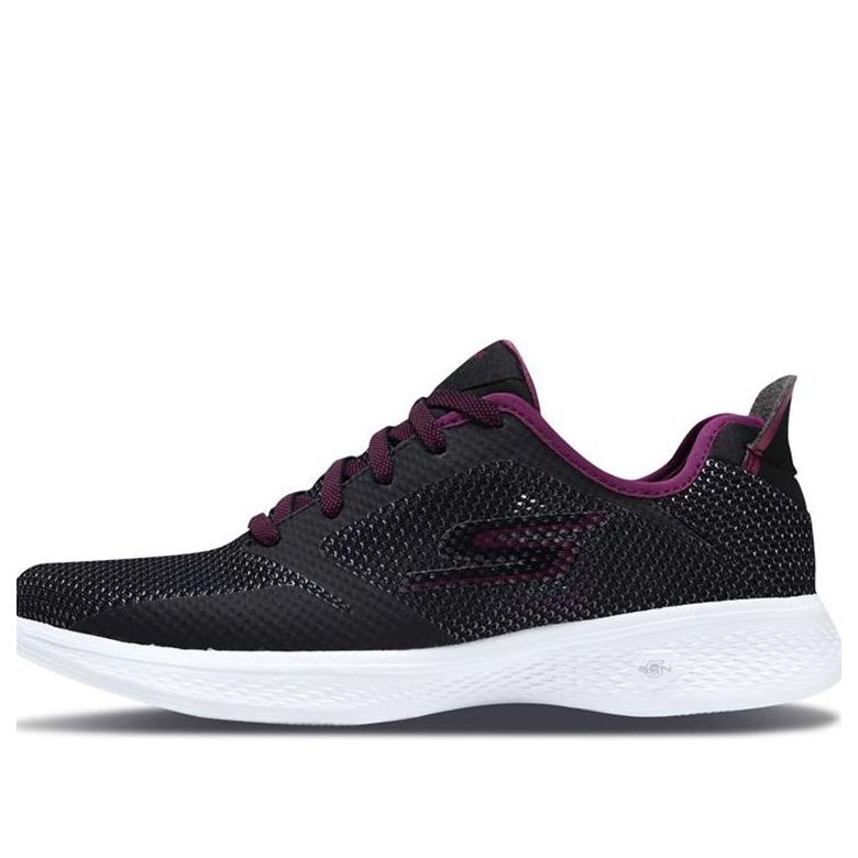 (WMNS) Skechers Go Walk 4 'Black Purple' 14935-BKPR