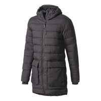 adidas Outdoor Stay Warm hooded mid-length Down Jacket Black BS0998