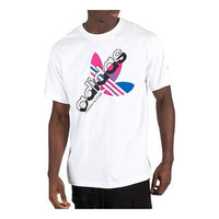 adidas originals Logo Printing Pattern Round Neck Short Sleeve White GT1306