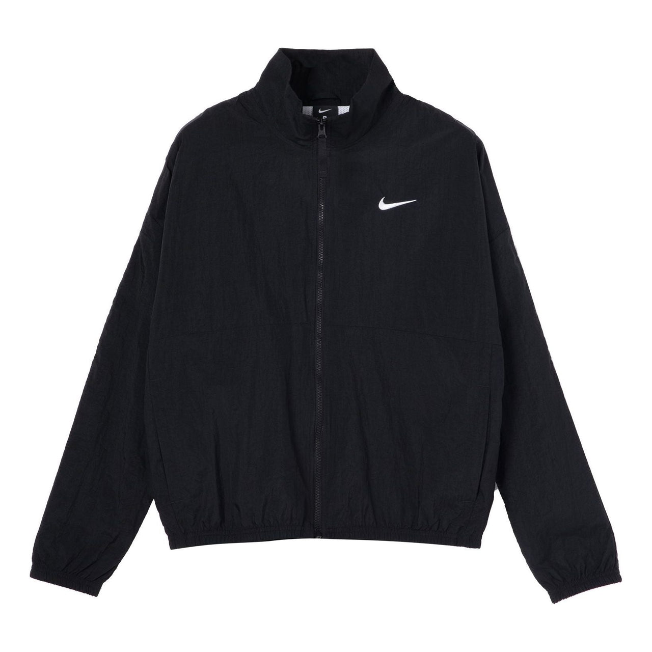 Nike Stand Collar Logo Print Jacket 'Black' CW7349-010