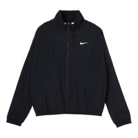 Nike Stand Collar Logo Print Jacket 'Black' CW7349-010