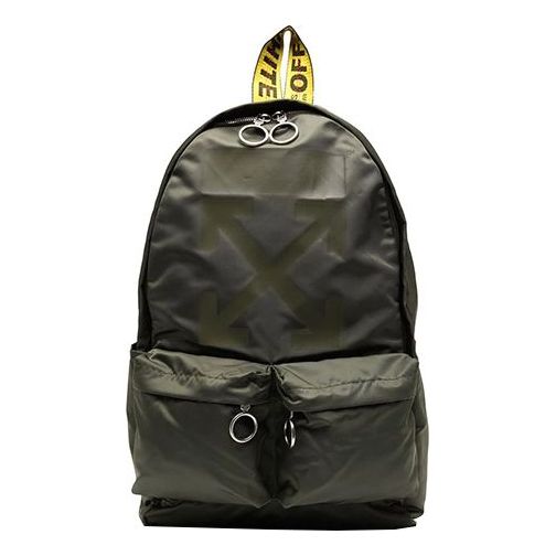 Men's Off-White Green Backpack OMNB003F21FAB0065555