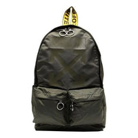 Men's Off-White Green Backpack OMNB003F21FAB0065555