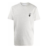 Men's Off-White FW21 Arrow Logo Cotton Short Sleeve Gray T-Shirt OMAA027F21JER0050810