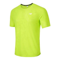 New Balance Q Speed Jacquard Short Sleeve 23 Tee Asia Sizing 'Solar Yellow' MT33281-THW