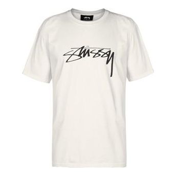 Stussy Stock Tee Classic Printing Short Sleeve Unisex White 1904086