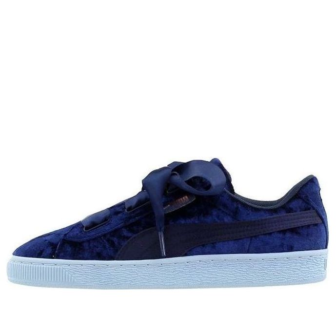 PUMA Basket Heart Velour Low-Top Sneakers K Blue 367624-02