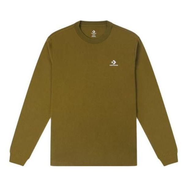 Converse Go-To Embroidered Star Chevron Standard-Fit T-Shirt Asia Sizing 'Olive' 10023872-A10