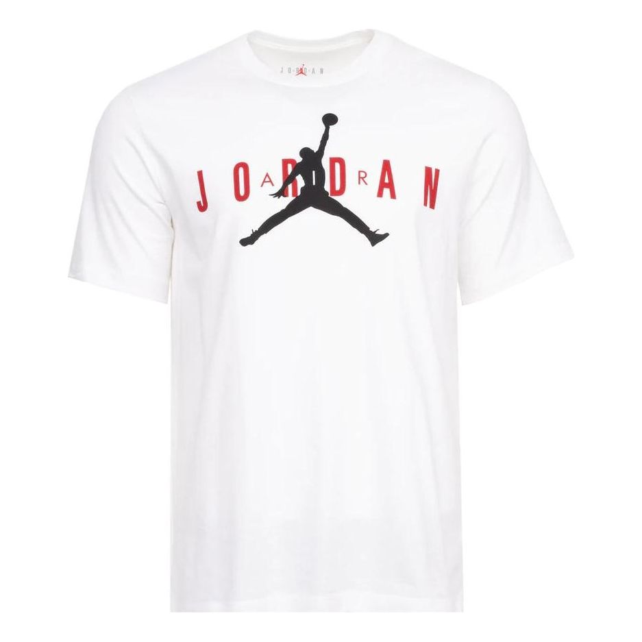 Air Jordan Printing Casual Sports Round Neck Short Sleeve White CK4212-101