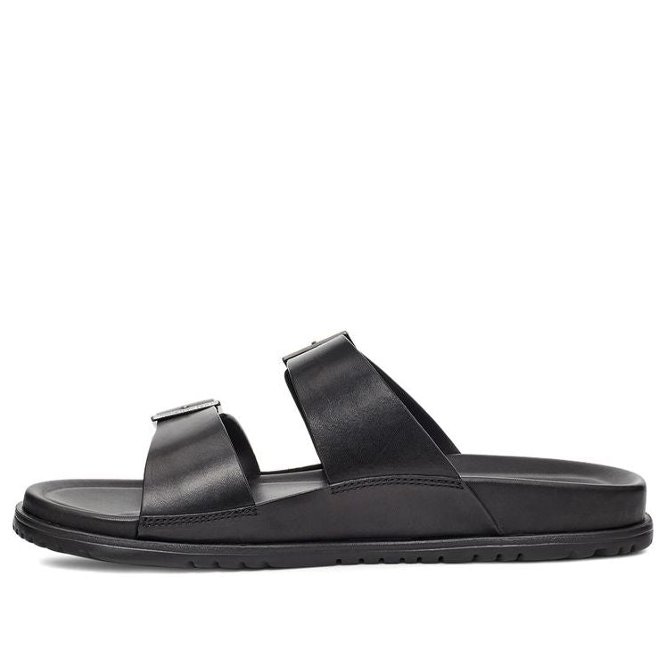 UGG Wainscott Buckle Slide Leather Casual Sandals Black 1119530-BLK