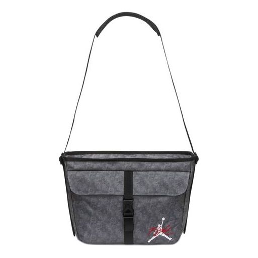 Air Jordan Polyester Minimalistic Design Iconic logo Buckle Large Capacity Shoulder Bag Messenger Bag Black DV5362-011