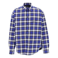 Balenciaga Checkered Flannel Padded Shirt 'Blue' 642339TKM274202