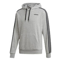 adidas Logo Printing Stripe hooded Long Sleeves Gray DQ3091