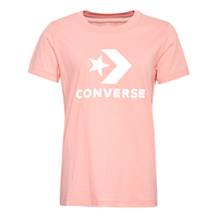 (WMNS) Converse Classic Logo Printing Short Sleeve Pink 10009152-A11