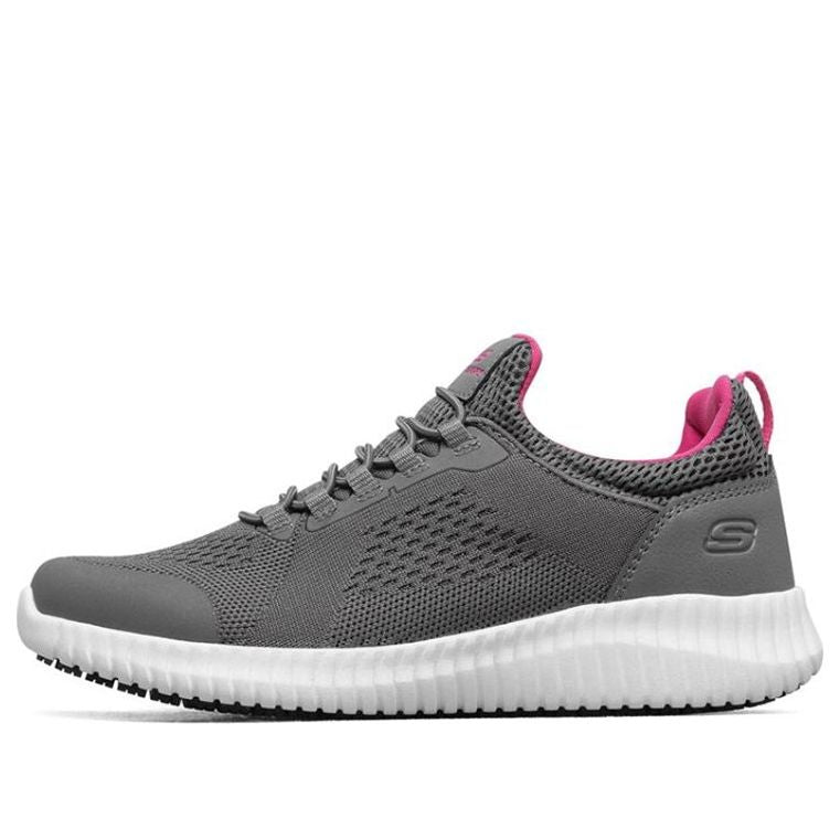 (WMNS) Skechers Cessnock Sneakers Grey/White/Purple 77260-GRY