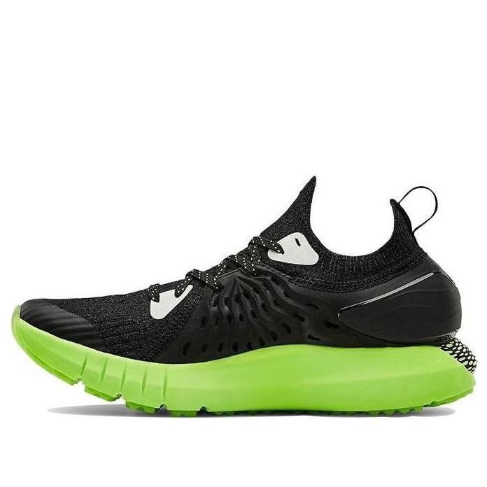 (GS) Under Armour HOVR Phantom RN Glow 'Black Green' 3023195-001