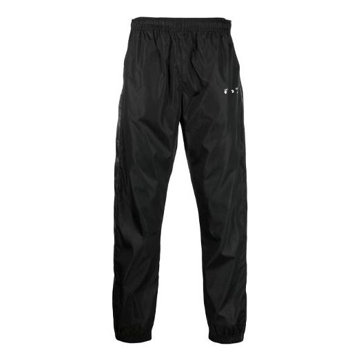 Off-White SS21 Logo Printing Sports Pants Version Black OMCJ001S21FAB0011001