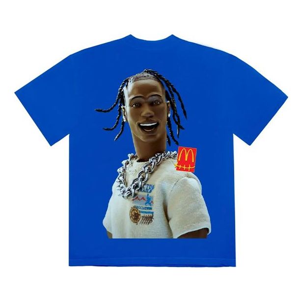 Travis Scott Cactus Jack x McDonald s Unisex ACTION FIGURE SERIES Tee Blue TC-268