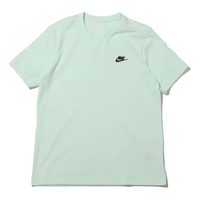 Men's Nike Embroidered Logo Micro Mark Solid Color Short Sleeve Green T-Shirt AR4999-394