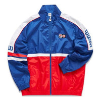 Yellow FILA x Wilson Crossover Contrasting Colors Tennis Sports Woven Jacket Blue A11M033702F-RB