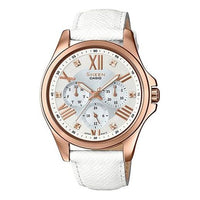 CASIO Female SHEEN Japan / South Korea Fashion White Strap White Analog SHE-3806GL-7A