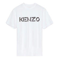 Men's KENZO Logo Printing Pullover Round Neck Short Sleeve White FB65TS0004SA-01B
