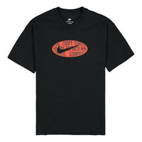 Men's Nike Rugby Logo Printing Sports Short Sleeve Black T-Shirt DM2353-010