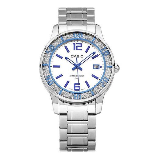 CASIO Waterproof Stainless Steel Strap Blue/White Analog LTP-1359D-7A