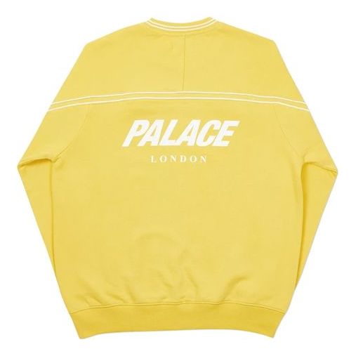 PALACE Alphabet Logo Printing Round Neck Pullover Unisex Yellow P19CS198