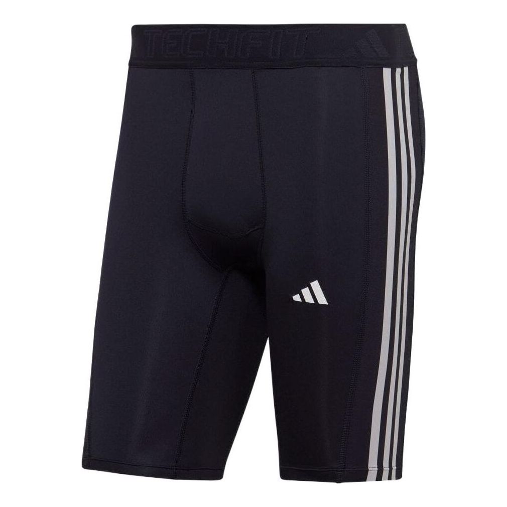 Men's adidas Solid Color Stripe logo Printing Casual Shorts Japanese Version Black HK2339