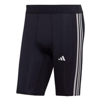 Men's adidas Solid Color Stripe logo Printing Casual Shorts Japanese Version Black HK2339
