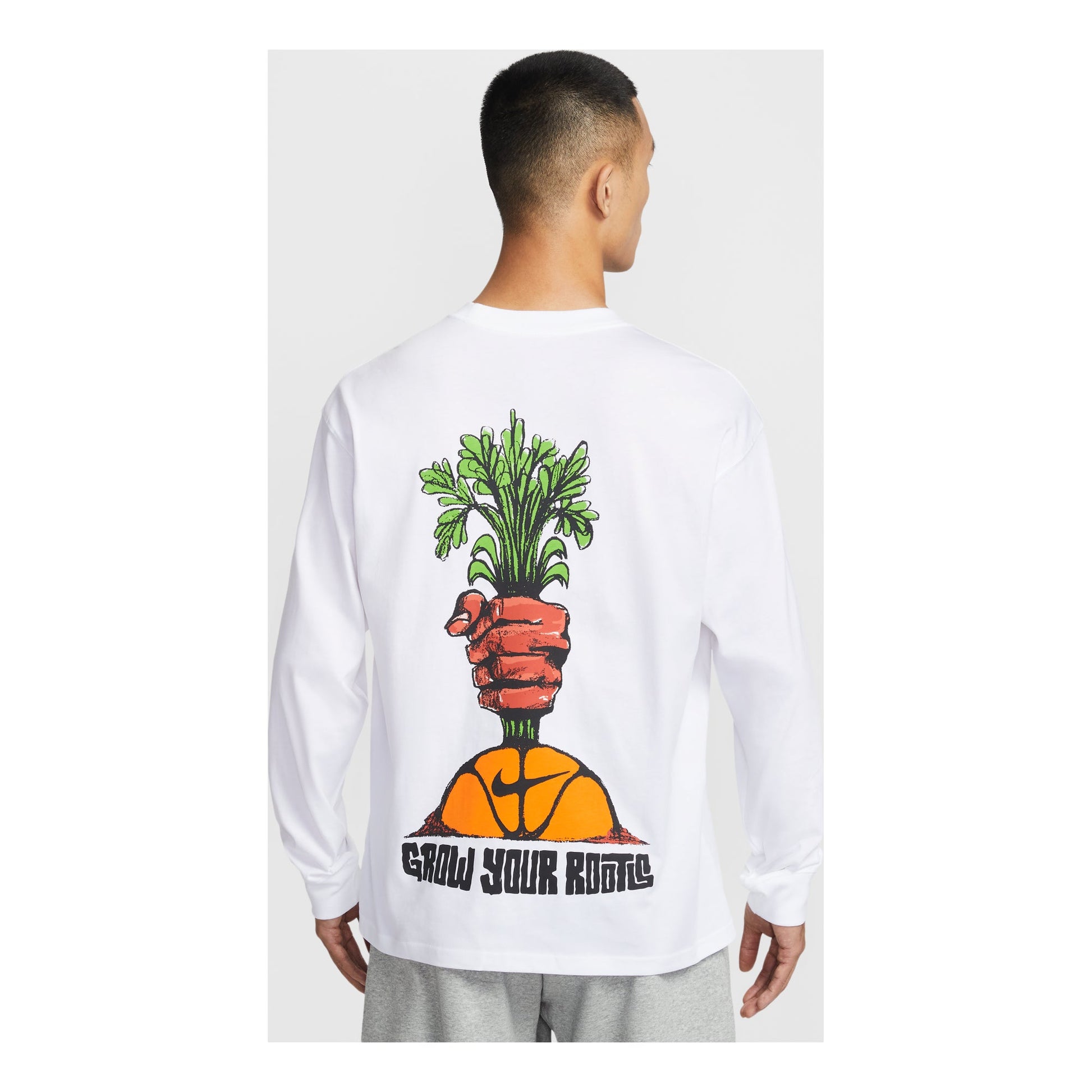 Nike Essential Long-Sleeve T-Shirt 'Grow Your Roots - White' IH4134-100