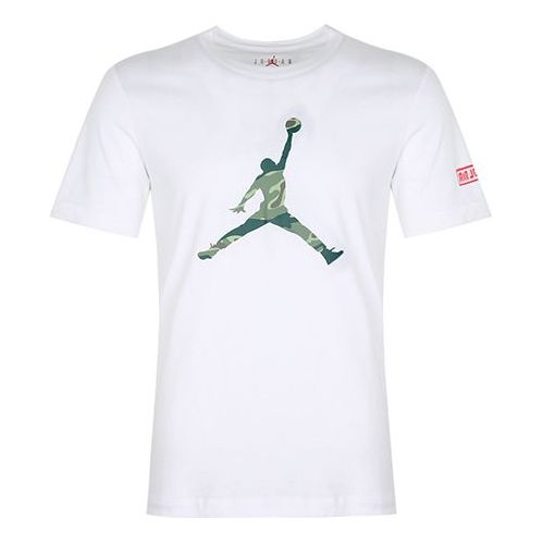 Air Jordan Jumpman Logo Basketbal lSports TEE Men White AT9181-100