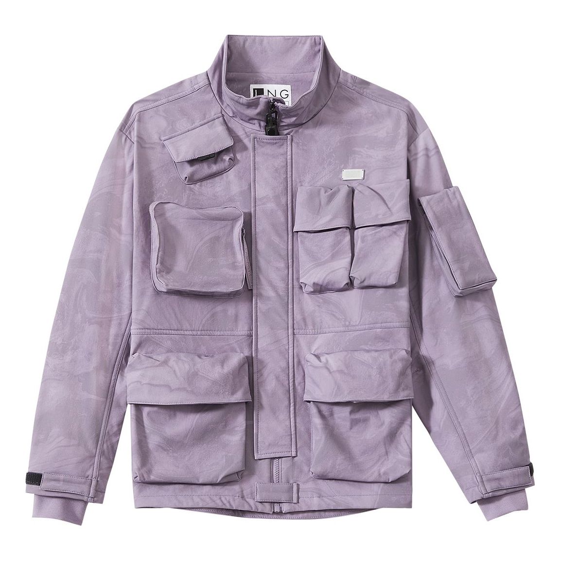 Li-Ning LNG Functional Series Multiple Pockets Solid Color Stand Collar Jacket Yellow Purple LJMR539-1