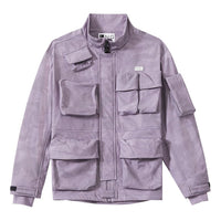 Li-Ning LNG Functional Series Multiple Pockets Solid Color Stand Collar Jacket Yellow Purple LJMR539-1