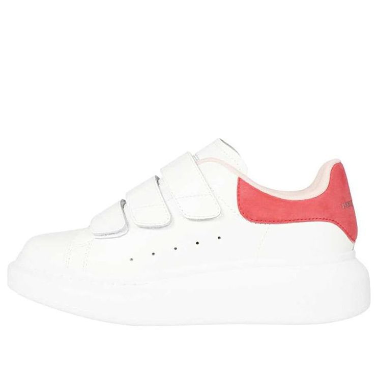 (WMNS) Alexander McQueen Leather Sneakers 'White Pink' 708075WHGP79996