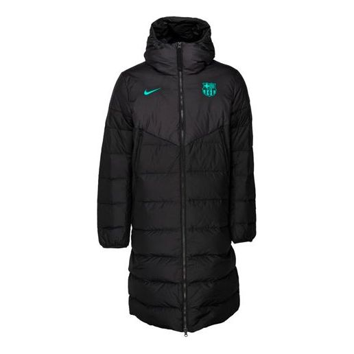 Nike Strike Solid Color logo hooded Soccer/Football Down Jacket Black DB9879-010